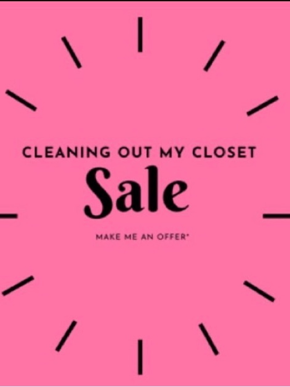 Closet Cleanout Sale